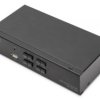 Przełącznik KVM, 4 portowy, 4K 60Hz, 4xDP IN, 1xDP OUT, 2xUSB A, 2x Audio INiOUT DS-12891