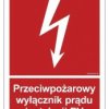 ZNAK - BC145 Przeciwpożarowy wyłącznik prądu instalacji PV 10 x 14,8 cm PN - Płyta 1mm