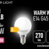Żarówka LED E14 G45 2.2W 270lm 3000K klasa E Forever Light