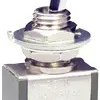 Toggle switch, metal, 1 pole, latching, On-Off-On, 6 A/125 VAC, 4 A/30 VDC, silver-plated, MN13SS4W01