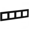 Ramka poczwórna NILOE STEP czarna Legrand