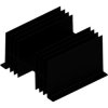 Extruded heatsink, (L x W x H) 100 x 115 x 63 mm, 1.9 to 1 K/W, black anodized, SK 02 100 SA