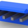 Pin header, 5 pole, pitch 3.96 mm, straight, blue, 3-1123723-5