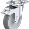 Kółko obrotowe przykręcane, z hamulcem, guma, 125 mm