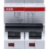 Wyłącznik nadprądowy MCB, Typ C, 2-biegunowy, 25A, 400V, 125V, na szynę DIN, ABB S202-C25, S200