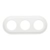 Ramka potrójna owalna ceramiczna biała Ceramic Loft