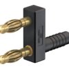 Adapter z wtykiem bananowym Wtyk Zacisk sprężynowy Czarny 32A Staubli rozmiar 4 mm