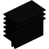 Extruded heatsink, (L x W x H) 50 x 30 x 45 mm, 5.7 to 2.2 K/W, black anodized, SK 481 50 SA