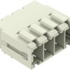 Pin header, 4 pole, pitch 7.62 mm, angled, light gray, 831-3624