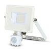 Projektor Led 20W 1600Lm 4000K Dioda Samsung Z Czujnikiem Ruchu Pir Biały...