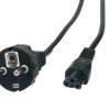 Przewód zasilający CEE7 IEC C5 koniczynka - POSAC-C5EU12 czarny 1,2m