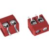 ZŁĄCZE LISTWA ZACISKOWA AK 2-PIN CZERWONA 5mm h-10mm