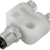 Adapter, 2 x M8 (3 pole, socket) to M12 (4 pole, plug), Y-shape, 79 5232 00 04