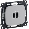 Legrand Gniazdo USB Valena Life Allure aluminiowy 755347 1 szt.