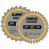 DEWALT DT90270-QZ DT90270 Construction CircularSaw Blade 2 Pk 165x20mm x 24T/36T