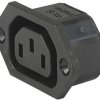 Schurter 3-144-640 Złącze męskie IEC złącze męskie proste Łączna ilość styków: 3 10 mA czarny 1 szt.