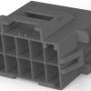 Socket housing, 10 pole, pitch 6 mm, straight, gray, 5-2232264-5