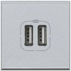 Legrand Gniazdo USB Axolute aluminiowy HC4287C2