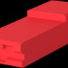 Insulating housing for 6.35 mm, 1 pole, PA, red, 926539-2