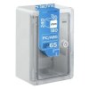 Obudowa ABS standardowa pusta 180x240x130 z ocynkowaną płytą montażową szara IP65 - transparentne drzwi PC EDO777014 EDO