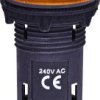 Lampka sygnalizacyjna zintegrowana LED, soczewka płaska karbowana, 240 V AC, Pomarańczowa ECLI-240A-A 004771234