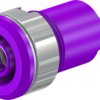 4 mm socket, flat plug connection, mounting Ø 12.2 mm, CAT III, purple, 23.3070-26