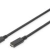 Kabel przedłużający Digitus USB 2.0 typu C, 2 m, czarny