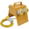 Worksafe WSSB16 CEE 4-Way Splitter Box 1.5mm Cable 16A Plug