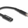 Delock Kabel do ładowania USB Złącze żeńskie USB-C®, Wtyczka DC 5,5 mm 0.15 m czarny 60039
