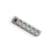 Rozgałęźnik do przedłużacza 5 gniazd z uziemieniem wyłącznik szary GN-50W-9 ELGOTECH