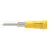 Złącze bananowe Żeńskie Trzpień Żółty Schutzinger rozmiar 2 mm 30 V ac, 60V dc 10A Nikiel