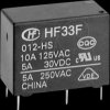 HF33F/012-ZS3F Subminiature intermediate power relay, 12 V DC, 10 A, 1 changeov