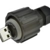 Wtyk; USB A; 17-200121; 4 tory; na przewód; proste; czarny; bagnetowe; lutowany; złocone; 100V; 1,5A; IP67; PBT; Conec; RoHS