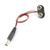 Adapter wtyk DC 5,5/2,1mm - wtyk klip 6F22 bateria 9V