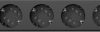 Outlet strip, 6-way, 1.4 m, 16 A, with surge protection, anthracite, 234505001