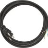 Przewód przylacza 3 styki IP44 3m czarny H05RR-F 3G1,5 1160330