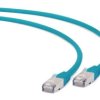 Patch cord S/FTP, Cat 6a, wtyk RJ45 z obu stron, linka, Cu, 0,5m PP6A-LSZHCU-G-0.5M