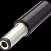 10456 DC power plug, straight, Øi = 2.5 mm, Øa = 5.5 mm, long