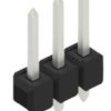 Pin header, 3 pole, pitch 2.54 mm, straight, black, 10053886