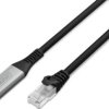 USB 3.2 adapter cable, USB plug type C to RJ45 plug, 3 m, black, AK-300600-030-S