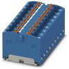 Distribution block, push-in connection, 0.14-2.5 mm², 18 pole, 17.5 A, 6 kV, blue, 3002764