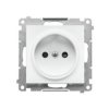 SIMON 55 Gniazdo pojedyncze bez uziemienia z przesłonami szybkozłącza biały mat TG1CZ.01/111 KONTAKT SIMON