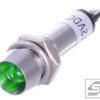 Kontrolka LED IND8-24G-B;24VDC;IP40 wklęsła;metal;zielony;otw.m. 8.2mm