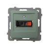 AS Gniazdo głośnikowe pojedyncze zielony mat GG-1G/m/84