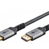 Kabel DisplayPort, DP 1.4, 1 m, Sharkskin Grey Wtyk DisplayPort...