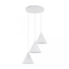 Lampa wisząca biała na okrągłej rozecie CONO trzy stożkowe klosze 10012 TK Lighting