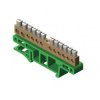 Listwa zaciskowa 12-torowa zielona na szynę TH35 0921-01