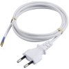 Sygonix SY-6329436 Mains Cable 1.50 m white straight plug/open end