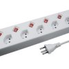 Listwa zasilająca, 10A, 250 V, 6 wtykowa Typ J - szwajcarskie dł. kabla 1.5m Szwajcarski typu J