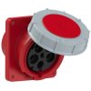 Gniazdo tablicowe skośne 125A 5P 400V czerwone IP67 POWER TWIST 445-6